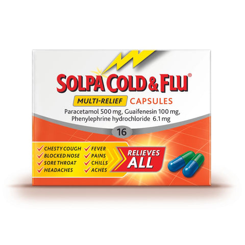 Solpa Cold & Flu 500mg Capsules