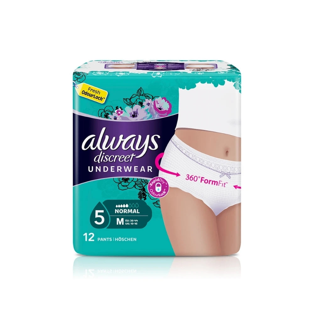 Always Discreet Boutique Incontinence Underwear For Women, Purple, Large,  36 Count : : Health & Personal Care