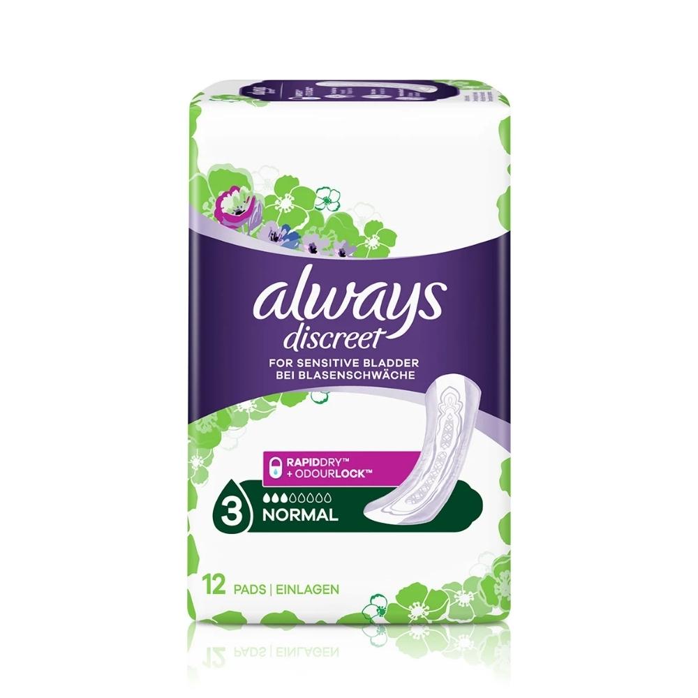 Always Discreet Incontinence Pads Normal 24, Toiletries
