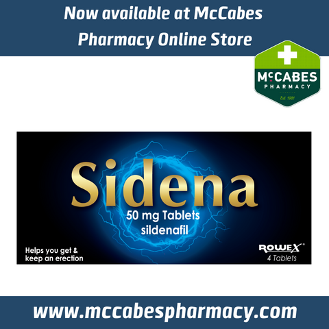 Sidena OTC 50mg Tablets 4pk - Now available online at McCabes Pharmacy