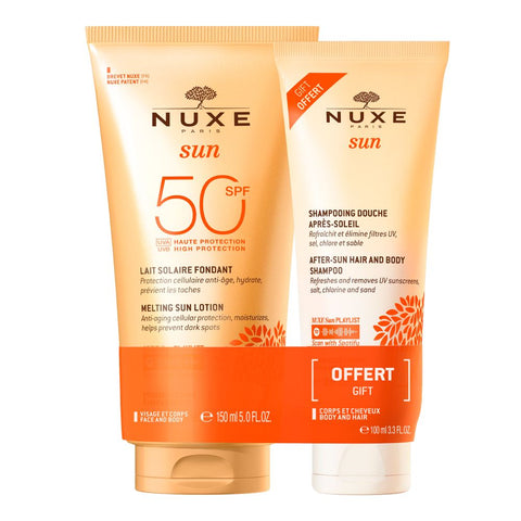 nuxe-sun-lotion-spf50-face-body-150ml-after-sun-shampoo-100ml