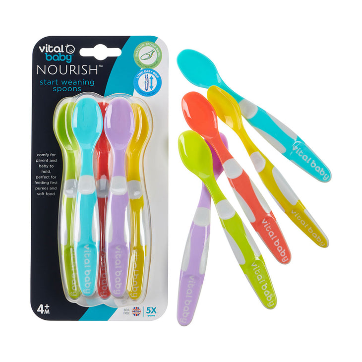 Parent's Choice BPA Free Soft Tip Feeding Spoons, 6 Pack Multi-Color 