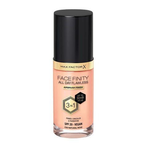 Max Factor Facefinity 3in1 All Day Flawless Foundation C50 Natural Rose
