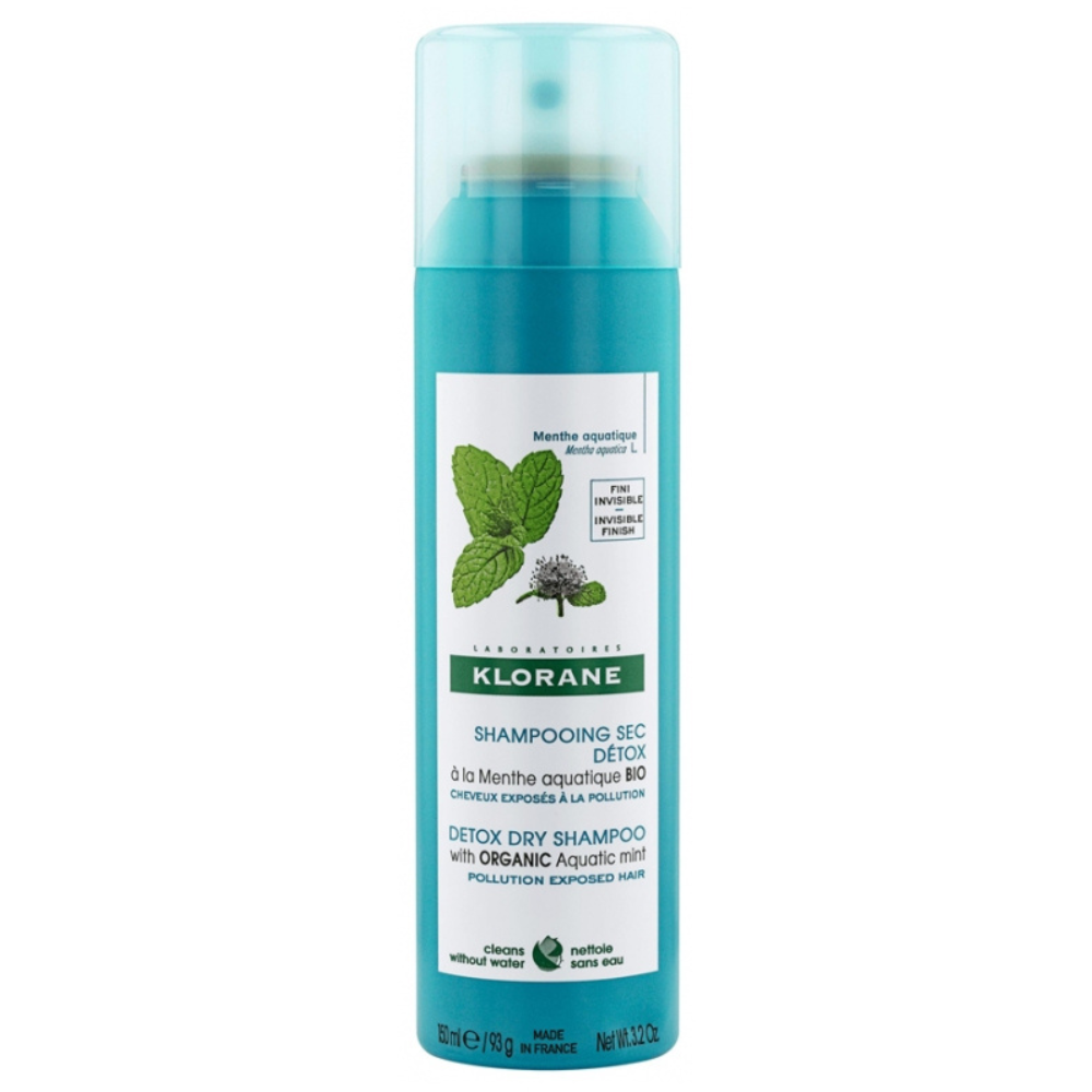 Klorane - Detox Dry Shampoo with ORGANIC Aquatic Mint For Pollution ...