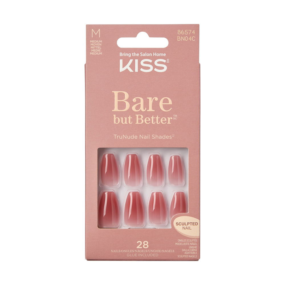 Kiss Bare-but-better Nails Nude Nude | LloydsPharmacy Ireland
